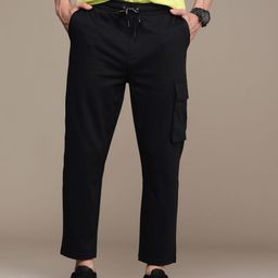 Calvin Klein Jeans Men Black Solid Mid-Rise Slim Fit Regular Track Pants-image-97