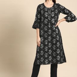 Anouk Ethnic Motifs Printed Regular Kurta with Trousers-image-38