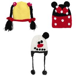 CHUTPUT Unisex Kids Pack Of 3 Embroidered Beanie Caps-10