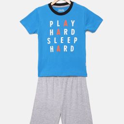 mackly Boys Blue & Grey Printed Night suit-image-43