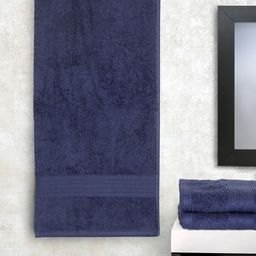 BOMBAY DYEING Set of 3 Navy Blue Solid 450 GSM Towel Set-30