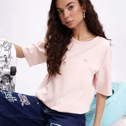 Kook N Keech Solid Oversized Drop-Shoulder Sleeves T-shirt-picture-44