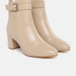 Allen Solly Women Buckle Detailing Block Heel Boots-19