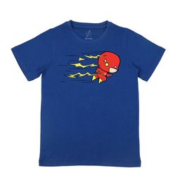 Flash Boys Blue Henley Neck Indigo Applique T-shirt-83