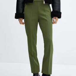 MANGO Women Straight Fit Trousers with Belt-image-23
