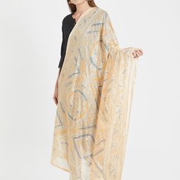 Dupatta Bazaar Women Beige Printed Dupatta-picture-21
