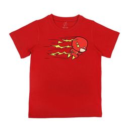 Flash Boys Red Printed Round Neck T-shirt-79