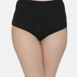 Clovia Women Black Solid High Rise Maternity Hipster Briefs PN1368P13-picture-34