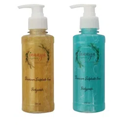Inaaya Organics Set of 2 Pearl Gold & Bubbly Blue Body Wash Shower Gel - 250 ml each-picture-26