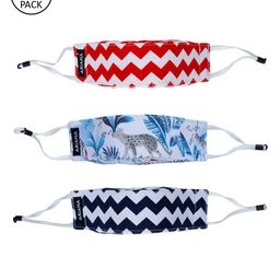 Ariana Unisex Pack Of 3 3D Printed 7-ply Reusable Cotton Cloth Masks-17