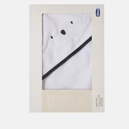 Chicco Boys White Solid Hooded Bath Towel Wrap-image-9