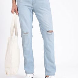 glitchez Men Slim Fit Ripped Light Faded Stretchable Jeans-image-87