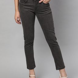 STREET 9 Women Grey Skinny Fit Mid-Rise Clean Look Stretchable Jeans-picture-27