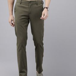 GENIPS Men Textured Slim Fit Trousers-picture-33