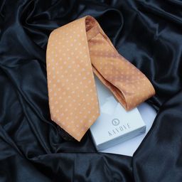 KOVOVE Men Orange Printed Broad Tie-image-97