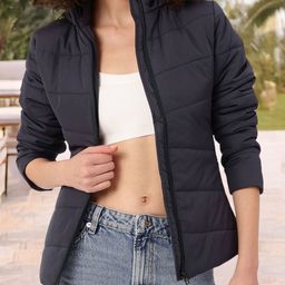 DressBerry Cozy Vibe Padded Hooded Jacket-22