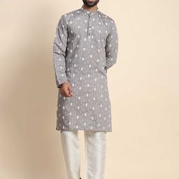 Rawayi Men Chikankari Pathani Kurta-image-51