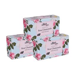 Mirah Belle Set of 3 Rose & Chamomile Dry Skin Soaps-5