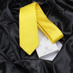 KOVOVE Men Yellow Broad Tie-image-9