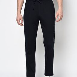 Octave Men Navy Blue Solid Cotton Track Pants-image-92