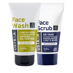 Ustraa Men Set Of Face Wash & De-tan Scrub-image-85