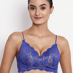 ABELINO Blue Lace Non-Wired Heavily Padded Push-Up Bra LEOBLUESKIN-picture-16