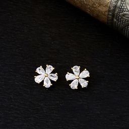 THE AAB STUDIO Gold-Plated & White Floral Studs-41