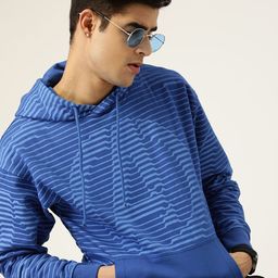 Kook N Keech Marvel Men Blue Striped Hooded Sweatshirt-image-96