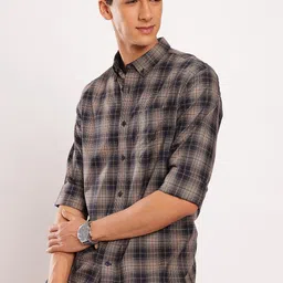 Nautica Pure Cotton Slim Fit Checked Shirt-picture-23