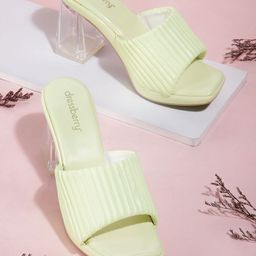 DressBerry Women Textured Straps Block Heels-37
