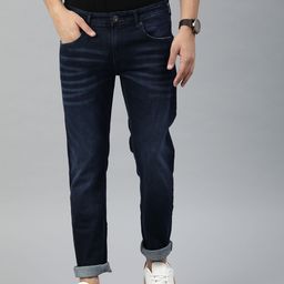 BEAT LONDON by PEPE JEANS Men Navy Blue Slim Fit Low-Rise Clean Look Stretchable Jeans-image-76