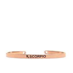 JOKER & WITCH Rose Gold-Plated Scorpio Zodiac Cuff Bracelet-image-6