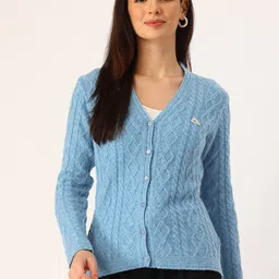 Monte Carlo Cable Knitted Woollen Cardigan-picture-2