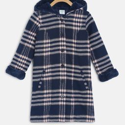 MINI KLUB Girls Navy Blue Striped Tailored Jacket-image-49