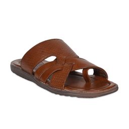 Ajanta Men Brown Leather Comfort Sandals-73