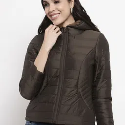 Gipsy Women Copper Solid Padded Jacket-picture-25