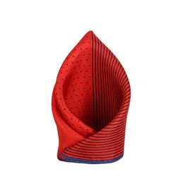 Louis Philippe Red Silk Pocket Square-image-82