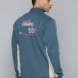 Alcis Men Blue Typography Sporty Jacket-image-17