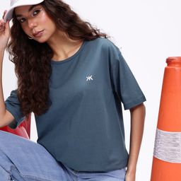 Kook N Keech Solid Oversized Drop-Shoulder Sleeves T-shirt-picture-24