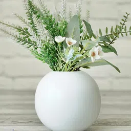 BEHOMA White Metal Ball Flower Vase-image-38