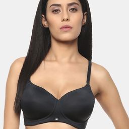 Soie Black Solid Non-Wired Lightly Padded T-shirt Bra CB-122BLACK-image-44