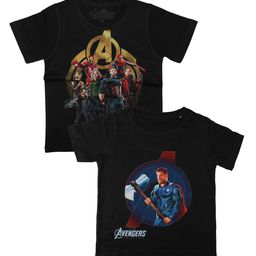 Marvel by Wear Your Mind Boys Pack of 2 Printed Round Neck Pure Cotton T-shirt-picture-33