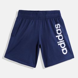 ADIDAS Boys Linear Brand Name Printed Shorts-7