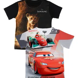 Disney by Wear Your Mind Boys Multicoloured Printed Round Neck T-shirt-image-48