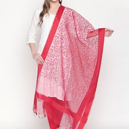 Dupatta Bazaar Red Embroidered Dupatta-picture-11