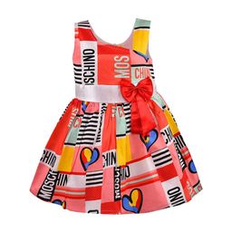 Wish Karo Girls Red Printed Fit and Flare Dress-image-87