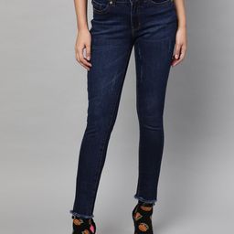 STREET 9 Women Blue Skinny Fit Mid-Rise Clean Look Stretchable Jeans-picture-35