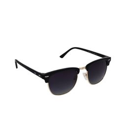 GIO COLLECTION Unisex Grey Lens & Black Round Sunglasses with UV Protected Lens GM6118C09-9