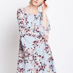 Berrylush Women Blue Printed A-Line Dress-image-42