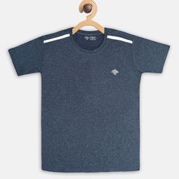 CHIMPRALA Girls Navy Blue Round Neck T-shirt-image-24